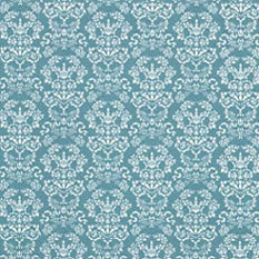 Dollhouse Miniature Wallpaper: Renaissance, White On Blue